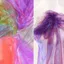Vải Organza OUSXA, Vải Laser Chuyển Đổi Hai Màu 150X100cm, Chất Liệu May Sợi Mềm Ma Thuật Sợi Mercerized Màu Giả Tưởng Vải Hai Tông Màu Trang Trí Tiệc