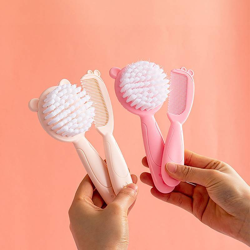 [DASK] Bộ 2 lược chải tóc & mát xa mềm cho bé sơ sinh