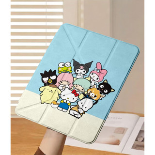 SANRIO characters cover Ốp bảo vệ gập chữ Y cho iPad cho Air 4/5/6/7/8 M3 M5 iPad Gen 11 A16, Pro 11 M4  Chống sốc