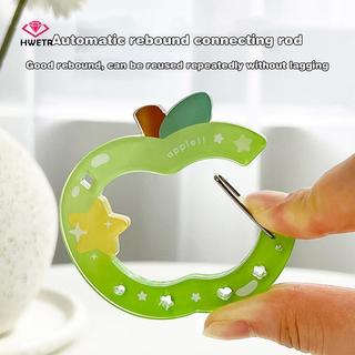 HWETR Acrylic Rỗng Hình Trái Cây Nữ Trang Móc Khóa Túi Quyến Rũ Phụ Kiện Carabiner Bapa Mặt Dây Chuyền Sổ Tay Trang Trí Quà Tặng Móc Khóa
