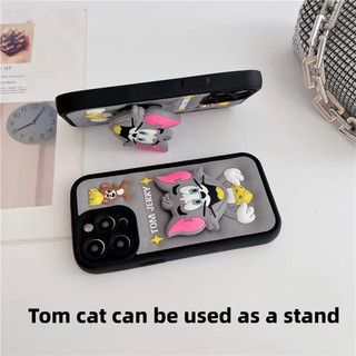 Giá Đỡ 3D Phô Mai Tom Mèo Chuột Hoạt Hình Dễ Thương Dành Cho iPhone 17 16 15 14 13 12 11 Pro Max 7 8 X XR XS