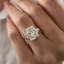 Nhẫn kim cương vuông cấp dòng chảy dát Nhẫn Zircon 26.4.20