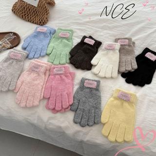 Găng tay giữ nhiệt NCE dệt kim len dày, chống lạnh và thời trang cho nữ mùa thu đông