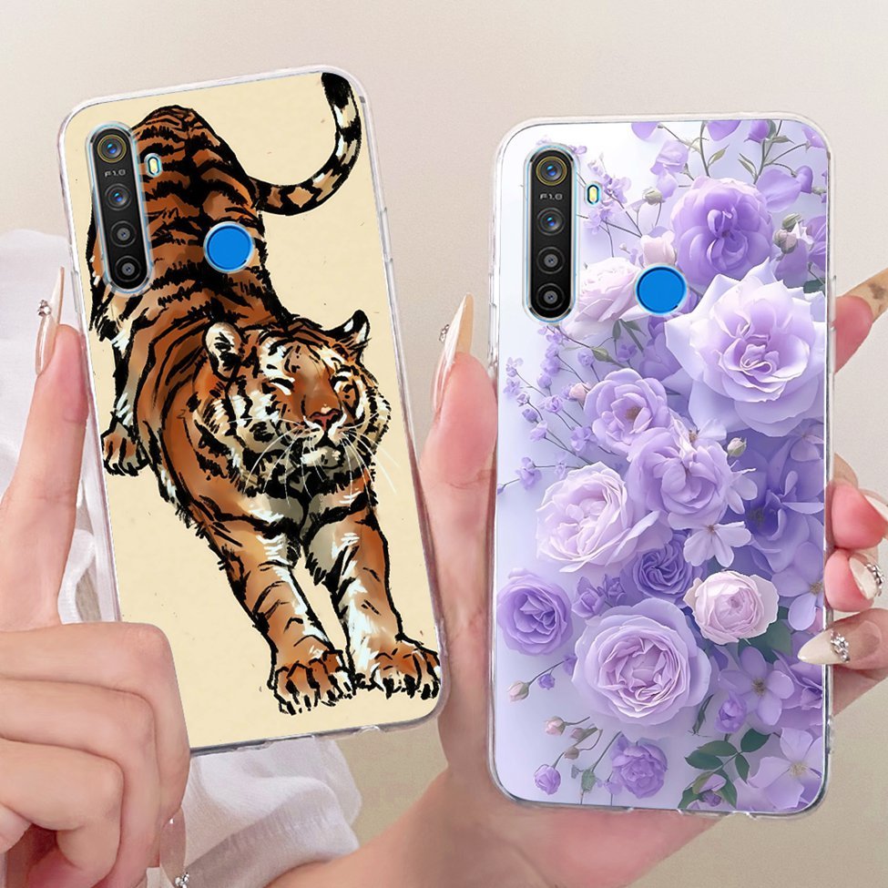Vỏ Trong Suốt Cho Realme 6i Ốp Lưng RMX2040 Bướm Thời Trang Ngộ nghĩnh Dễ Thương Sơn Vỏ Mềm Cho Real me 6i