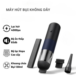 Máy hút bụi không dây cầm tay V01 Mini - Công suất 4000Pa đa năng cho trang chủ và xe hơi có thể sạc lại tiện lợi