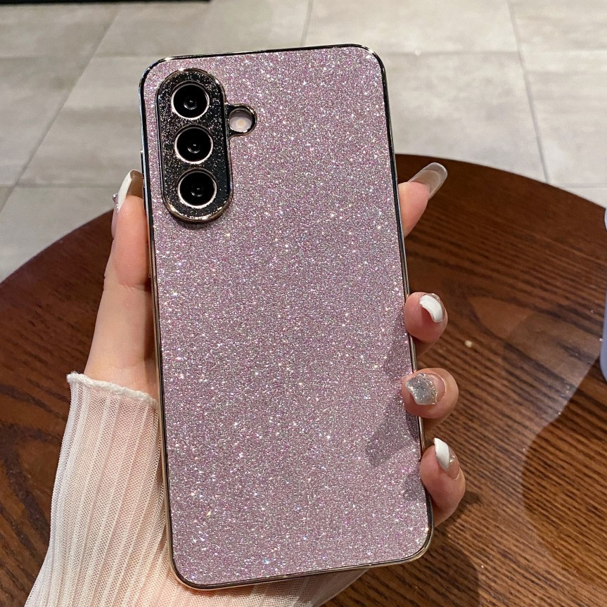 Ốp Điện Thoại Lấp Lánh Cho Samsung Galaxy A56 A55 A54 A53 A36 A35 A34 A26 A25 A24 A17 A16 A15 A14 A07 A06 S25 S24 S23 Ultra Plus FE S25 Edge Chống Trơn Trượt Chống Rơi Thời Trang Sáng Bóng