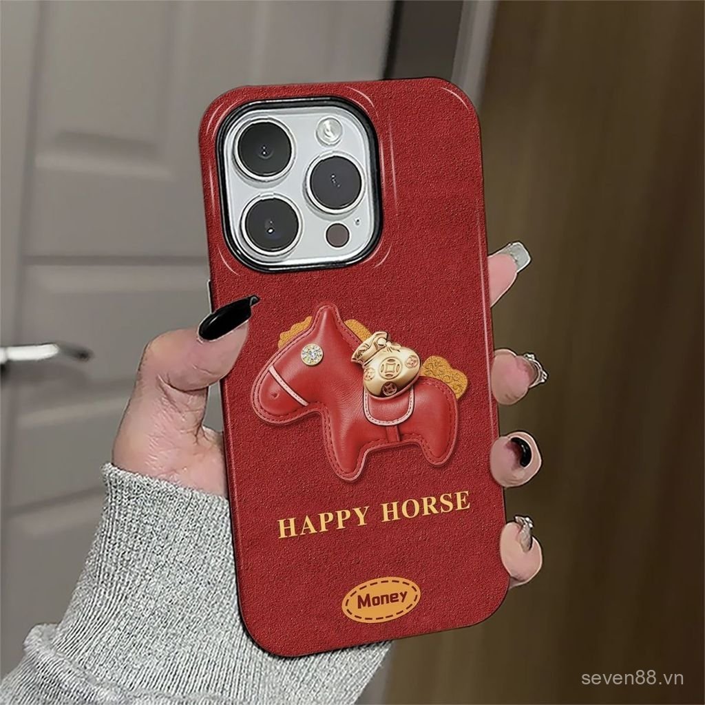 Ốp Điện Thoại Thích Hợp Cho iPhone 11 12 13 14 15 16 17 Pro max Plus Air Lucky Bag Pony Chống Sốc Vỏ Bảo Vệ Chống Sốc Bao Gồm Tất Cả U4F1