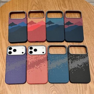 [JLK] Ốp Điện Thoại Sợi Carbon Kelvar Sang Trọng Cho iPhone 17 Pro Max Sạc Không Dây Từ Tính Siêu Mỏng Cứng Nhiều Màu Sắc