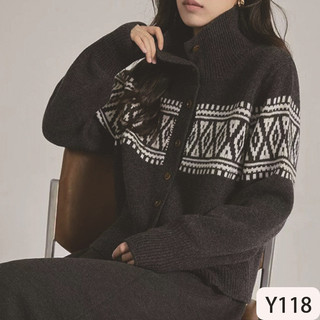 Thiết Kế Thêu Kim Cương Áo Len Cao Cấp Đơn Giản Mùa Đông 2025 Dài Tay Thời Trang Top Nữ Dệt Kim Cardigan b