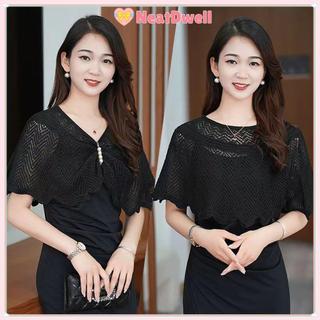 Khăn choàng vải tuyn NetDwell thoáng khí, kèm áo khoác mỏng ren nhiều màu dành cho nữ