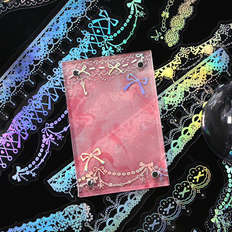Lovers Firefly Streamer Series PET Sticker Pack Dreamy đầy màu sắc Cuckoo Card Sổ tay DIY Trang trí viền trơn W3HD