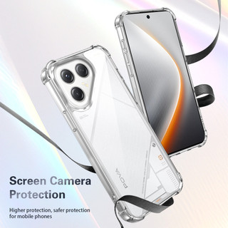 Dành cho Tecno POVA 7 4G / 5G / POVA 7 Ultra 5G Ốp điện thoại cứng pha lê trong suốt chống rơi 4 chiếc Vỏ mỏng chống sốc