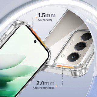 Dành cho Redmi 15 4G / 5G Ốp điện thoại cứng pha lê trong suốt chống rơi 4 chiếc Vỏ mỏng chống sốc