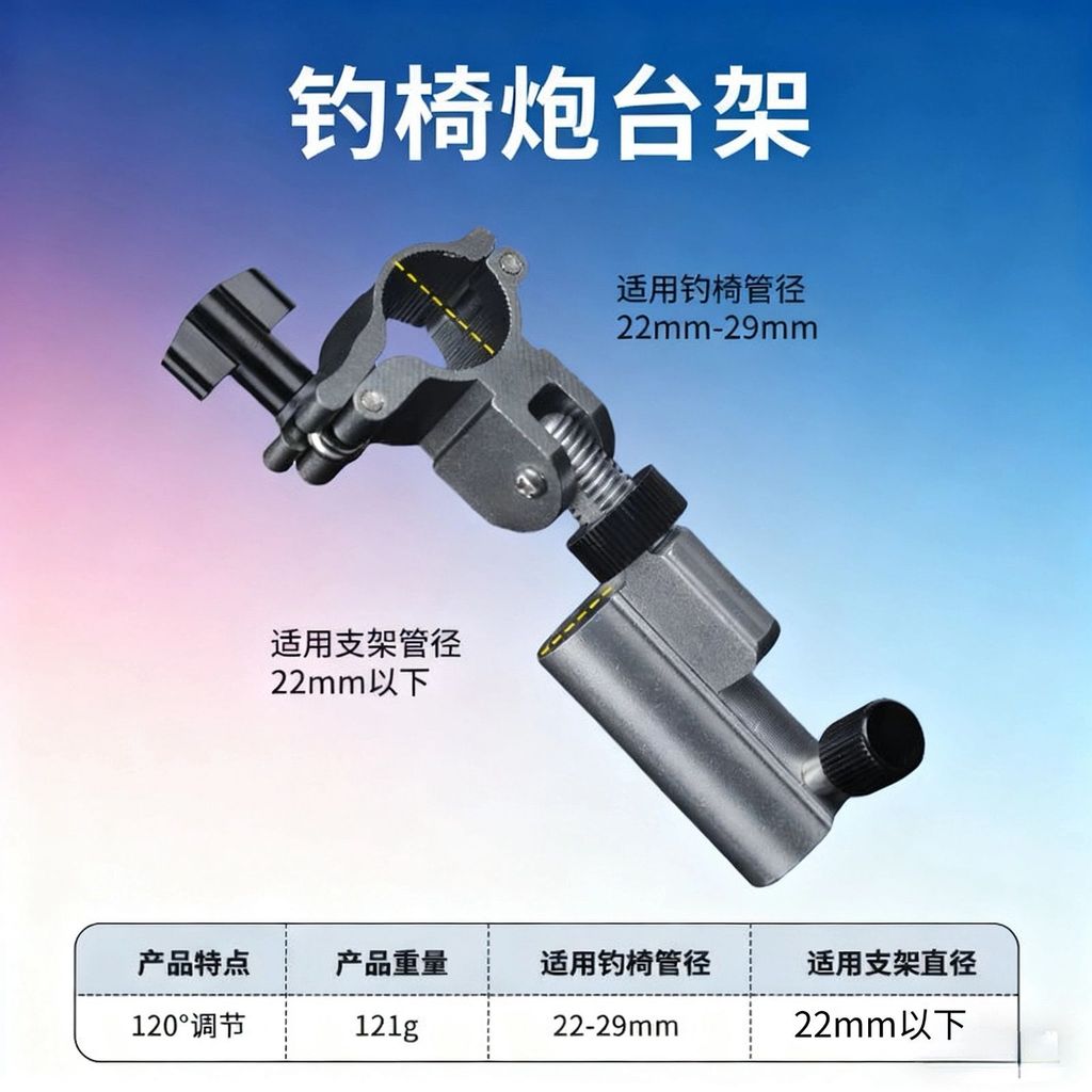 Giá đỡ bộ ba mảnh cho ghế câu cá phong cách châu Âu, đường kính nhỏ
