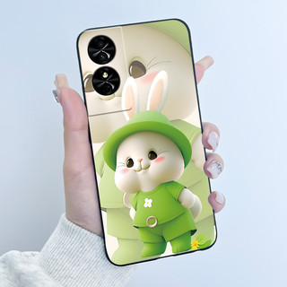 Dành Cho TCL 50 SE 40 NxtPaper 4G Ốp Lưng Tình Yêu Dễ Thương Thỏ Màu Đen Ngộ nghĩnh Silicon Mềm Vỏ Bảo Vệ Cho TCL 50SE 40NxtPaper Vỏ Điện Thoại