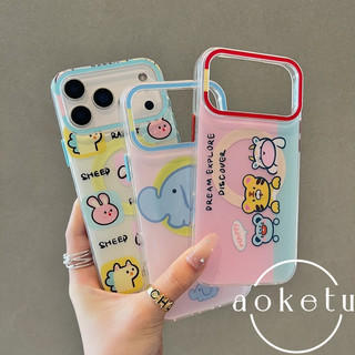 Chú voi hoạt hình vui nhộn thích hợp cho vỏ điện thoại iPhone 16, Vỏ bảo vệ Apple 17 Promax nữ mờ 15 Promax, 16 Pro / 14 / 13 bao gồm tất cả các ốp lưng cứng chống rơi