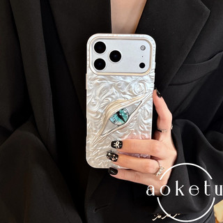 Ốp điện thoại mắt quỷ xếp li mờ cá tính cho iPhone 17 Promax, 16pro cao cấp dành cho nam và nữ, 15plus thời trang sang trọng 14 / 13, 12pro mát mẻ, ốp mềm sáng tạo