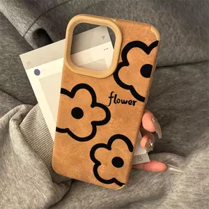 Black line flower áp dụng cho iphone 16/16pro vỏ điện thoại iPhone15 vỏ vỏ 14promax/13 cao cấp 12/11/xs