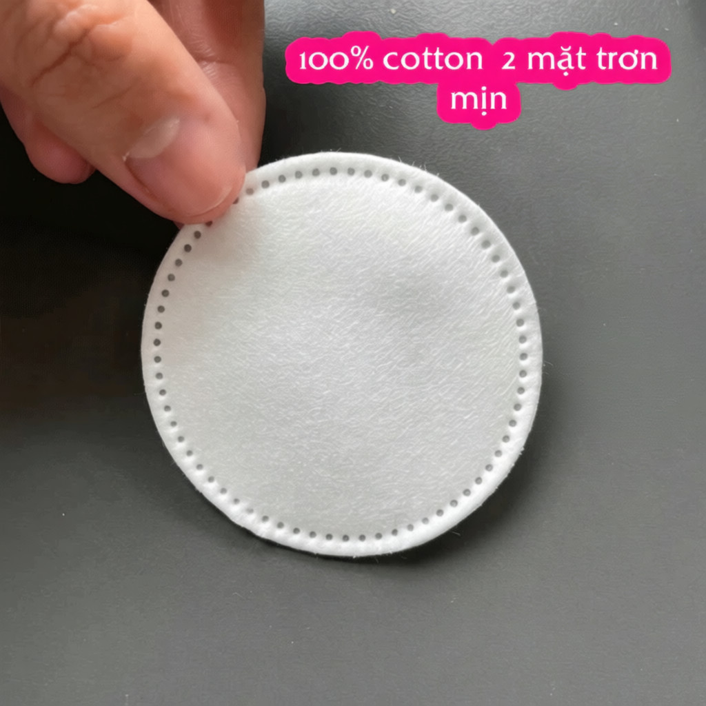 Bông Tẩy Trang Alucos Lady 201 Miếng Siêu Xịn, Mềm Mịn, Bông Tẩy Trang Cotton 100% Ép Viền Dịu Nhẹ Cho Da An Lành