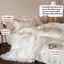 Set vỏ chăn ga 4 món chất liệu phi lụa cao cấp phối ren mang phong cách Châu Âu sang trọng Memminbedding