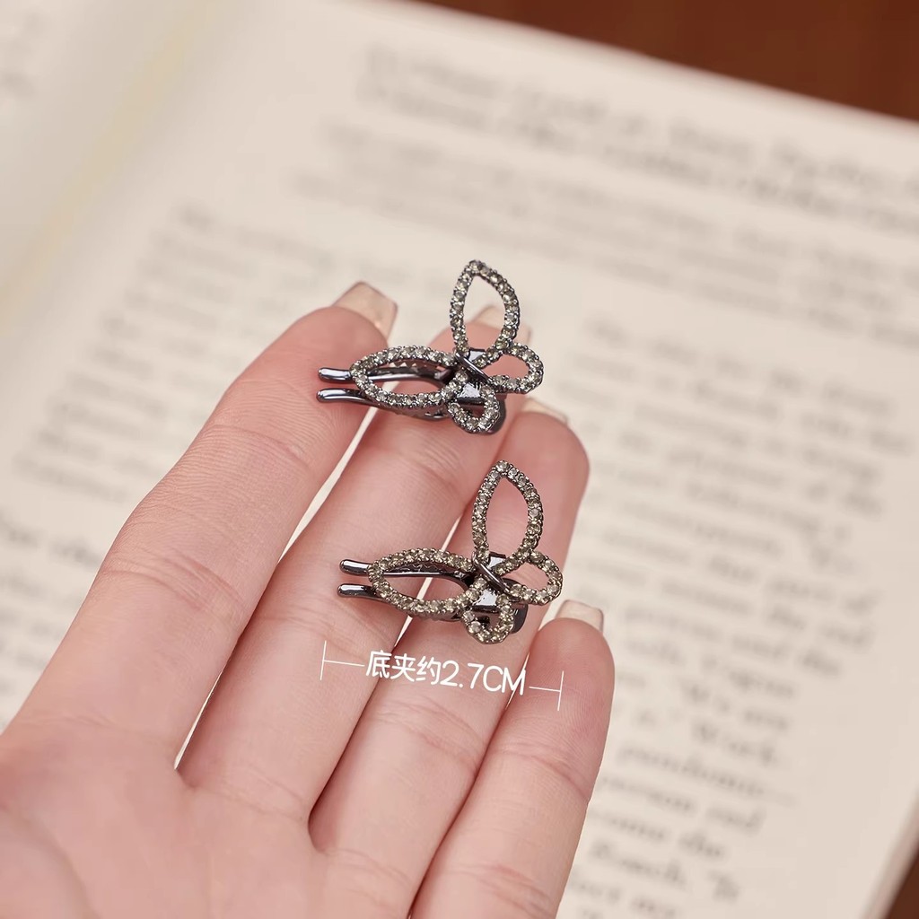 Kẹp Tóc Bướm Kim Cương Giả Tinh Tế Kẹp Tóc Mini 1 Cái