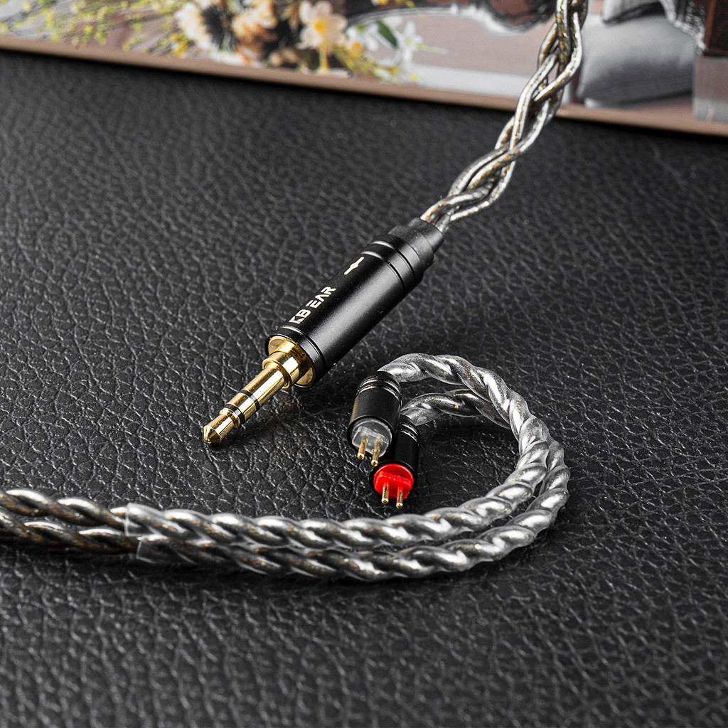 Mới KBEAR DarkJade 4 Dây 252 Lõi Cáp Tai Nghe Dây Đồng Mạ Bạc Cáp Cân Bằng Độ Phân Giải Cao Cáp 3.5 / 4.4mm