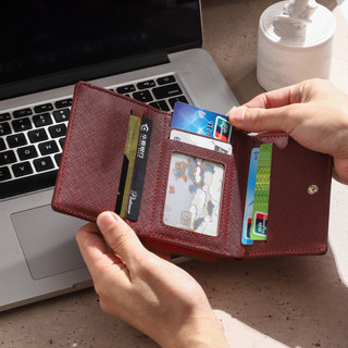 Người Phụ Nữ Đơn Giản Phong Cách Ngắn Ví Thời Trang Đa Năng Đa Năng Hộp Đựng Thẻ Khóa Dây Kéo Tiền Mặt Có Thể Gập Lại Ví