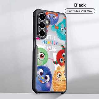 Ốp Điện Thoại Sang Trọng Cho Nubia V80 Max Scratch Tough Cover Nubia V80 V70 Pro Max Thiết Kế Chống Sốc Chống Với Họa Tiết Vỏ C04