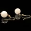 Bông Tai Chalcedony Mã Não Trắng Phong Cách Mới, Thích Hợp Thời Trang Cổ Điển