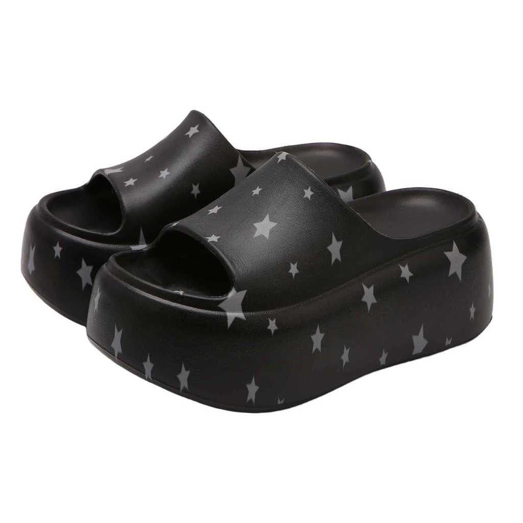 XIXITIAO Dép Nữ 8cm Đế Dày Cao Cấp Ngôi Sao Đi Biển Giải Trí Mùa Hè