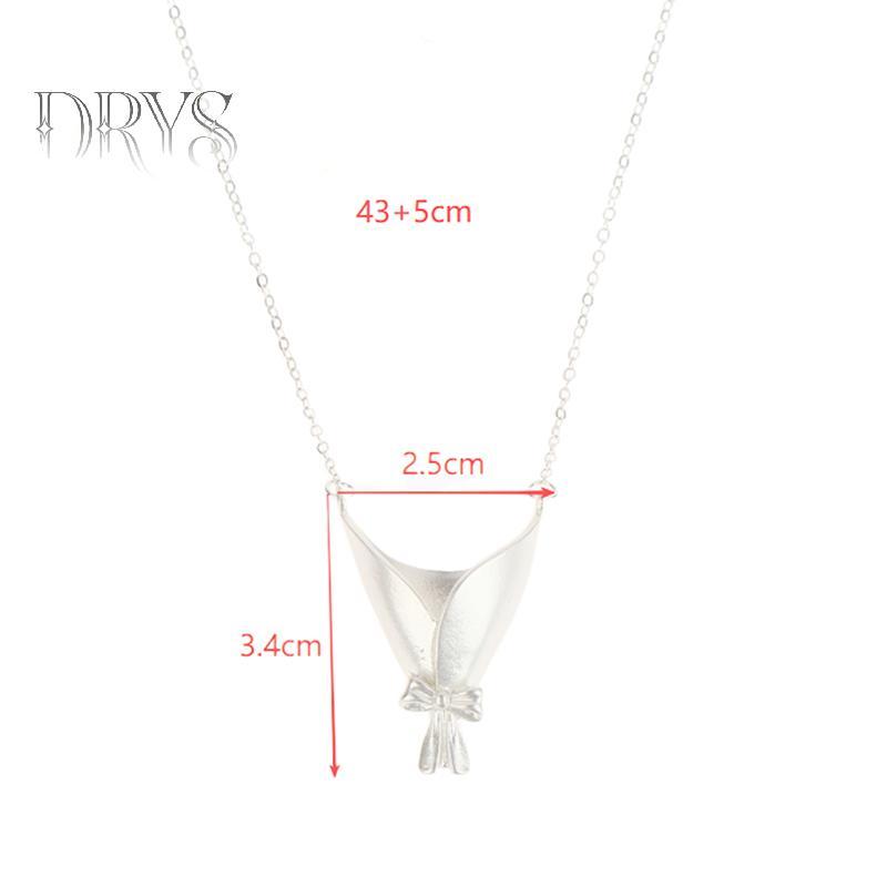 Mặt dây chuyền gói bó hoa thời trang, phù hợp làm chocker và dây chuyền xương đòn - Quà tặng mới