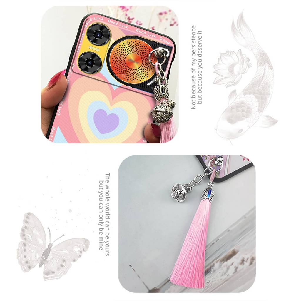 Ốp Điện Thoại Tua Rua Chuông Cho ZTE Nubia Music2 Silicon Chống Thấm Nước Graffiti Vỏ Mềm Chống Bụi Bẩn Bảo Vệ Chống Va Đập Hoạt Hình Bọc Toàn Bộ Thiết Kế Thời Trang Túi Điện Thoại Bền Dễ Thương