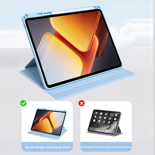 360 ° Ốp Lưng Cứng Acrylic Xoay Cho Vivo Pad6 Pro 13.2 2026 Pad5e Pad5 Pro SE 12.3 Pad3 Pro 13 Da Bảo Vệ Có Khe Cắm Bút