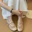 TT 2026 Phong Cách Mới Rỗng Mary Jane Giày Nữ Đáy Phẳng Khóa Dây Đeo Ngón Tròn Giày Thời Trang Phù Hợp Với Giày Ba Lê