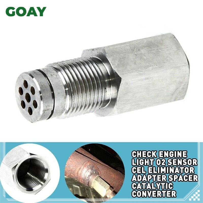 GOAY M18 * 1.5 O2 Miếng đệm cảm biến oxy CEL Eliminator, Đèn động cơ Che, Trình mô phỏng xúc tác Mini, Bộ chuyển đổi bằng thép không gỉ 304 VN