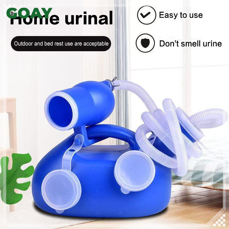 GOAY Vệ Sinh Cung Cấp Cho Ngoài Trời 2000ml Nhựa Nam Người Cao Tuổi Giường Bô Pee Bình Bộ Sưu Tập Với Ống 160cm Nước Tiểu Di Động Chai Người Khuyết Tật Người Giúp VN