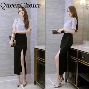 Sơ mi midi gợi cảm bodycon màu đen cho nữ, phù hợp công sở
