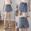 S-5XL Váy Denim Mini Culottes Cho Nữ, Thiết Kế Chữ A, Eo Cao, Phù Hợp Hàng Ngày