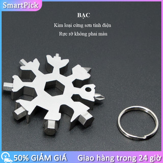Cờ lê vạn năng 18 trong 1 nhỏ gọn tiện mang theo Cờ lê hình bông tuyết،Mở ốc, bu lông