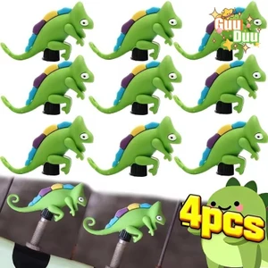 Nắp vòi phun khí cho xe đạp và xe máy - Cao su PVC mềm, chống bụi và nước - Thiết kế hoạt hình Chameleon