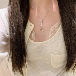 Vòng cổ zircon và pha lê trong suốt bóng mượt, phong cách Hàn Quốc ngọt ngào cho cô gái thời trang