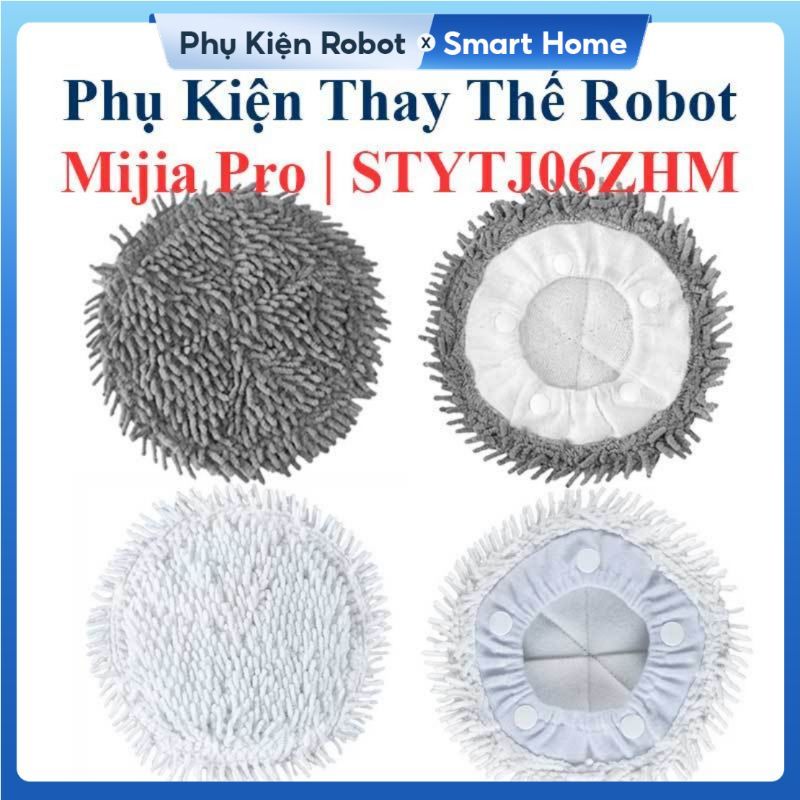 Phụ kiện Robot Mijia Pro STYTJ06ZHM, Chổi Lăn Chính, Chổi Cạnh, Bộ Lọc Hepa, Giẻ Lau, Đế Gắn Khăn