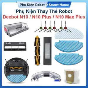 Phụ Kiện Thay Thế Robot Hút Bụi Lau Nhà Deebot N10, N10 Plus, N10 Pro Plus/ Chổi Lăn Chính, Chổi Cạnh, Bộ Lọc, Khăn Lau