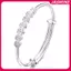 Vòng tay hạt bạc thời trang cho nữ - Quà tặng dự tiệc cưới sang trọng Jasmine