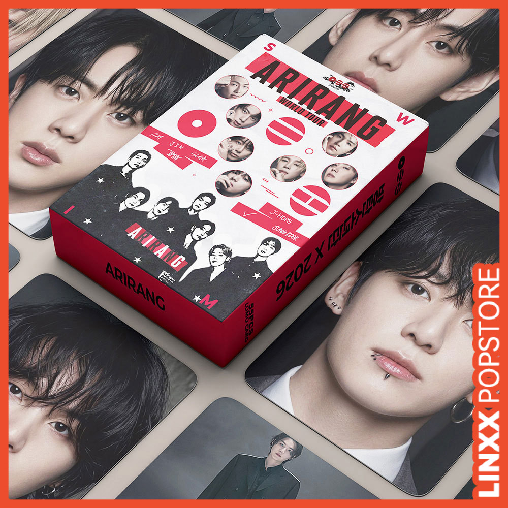 LINXX 55 CÁI 5th ARIRANG BT-S Kpop Lomo Cards Hàn Quốc Ban nhạc cậu bé Thần tượng Quà tặng Bộ sưu tập Thẻ giao dịch Hình ba chiều Bộ thẻ ảnh cho ngày lễ