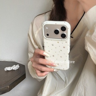 Thích hợp cho iPhone 17ProMax 17Pro 17 16ProMax 16Pro 16 15ProMax 15Pro 15 14ProMax 14 13ProMax 13 Apple iPhone Case ins Ngôi Sao Phổ Biến Gạo Trắng