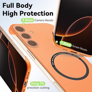 Mới Từ Tính Mỏng Cho Samsung S25 Edge Plus Ultra Frameless Ốp Điện Thoại Matte Chống Trầy Xước Vỏ PC Cứng Không Viền Chống Sốc