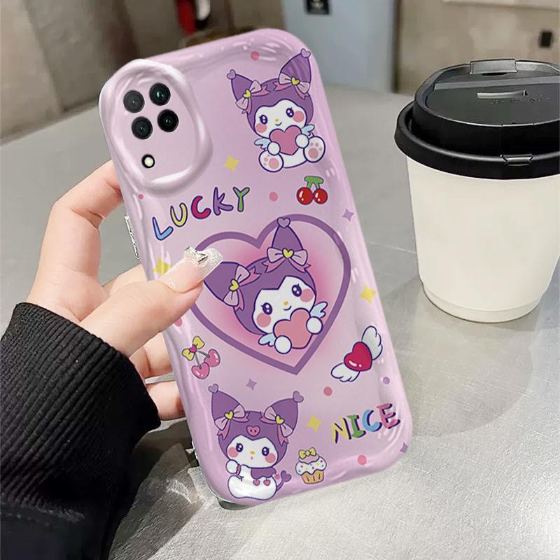 Vỏ Silicon Hoạt Hình Cho Samsung A12 A22 4G M12 3D Thẩm Mỹ TPU Mềm Sanrio Kuromi Cặp Đôi My Melody Vỏ Điện Thoại Chống Sốc