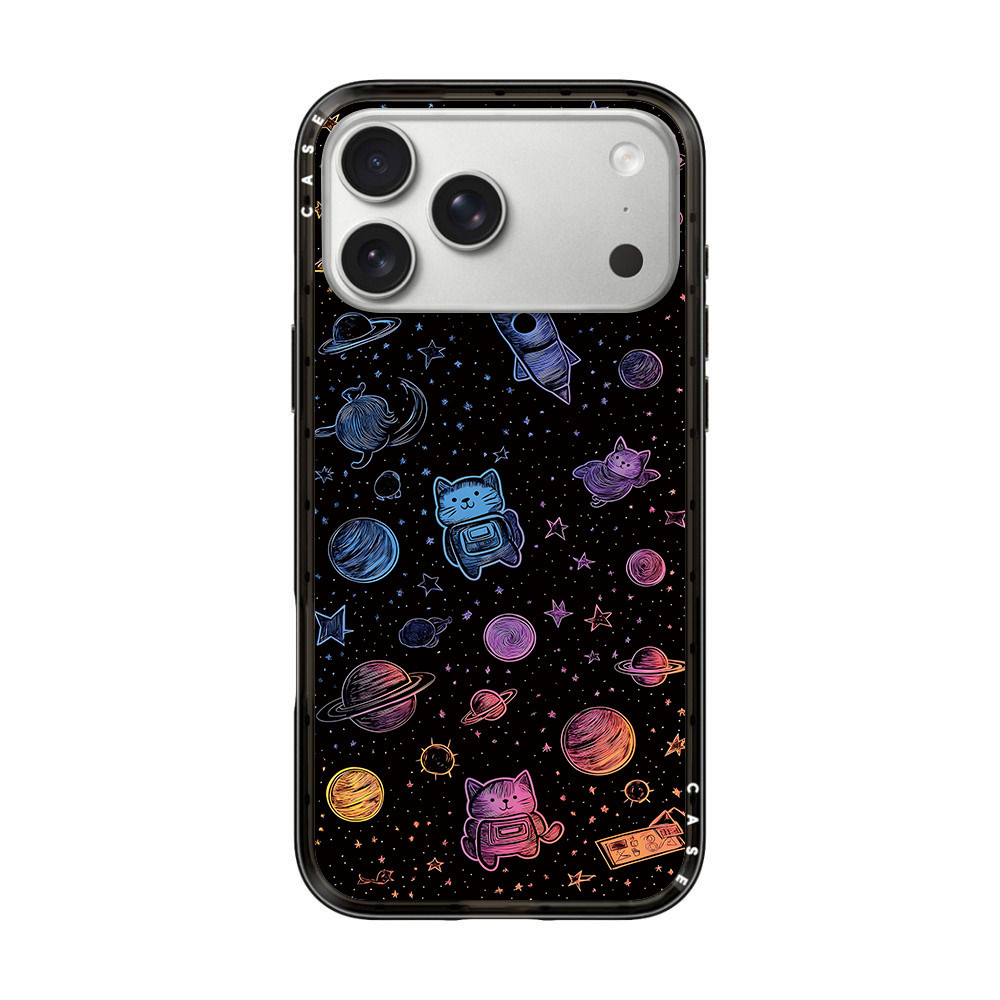 Từ Tính Phong Cách Mới Đầy Sao Hành Tinh Mèo Acrylic Ốp Lưng Điện Thoại iPhone 17 Pro Max 17 Air 16 Plus 15 14 13 12 Vỏ Bảo Vệ Chống Sốc