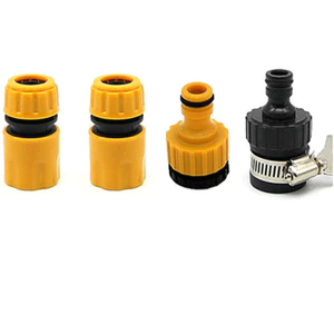 Phụ kiện súng nước rửa xe 3 / 4 điểm 6 điểm Ống nước Vòi nhanh Đa chức năng Sửa chữa khớp Dừng kết nối nước giặt FJ76